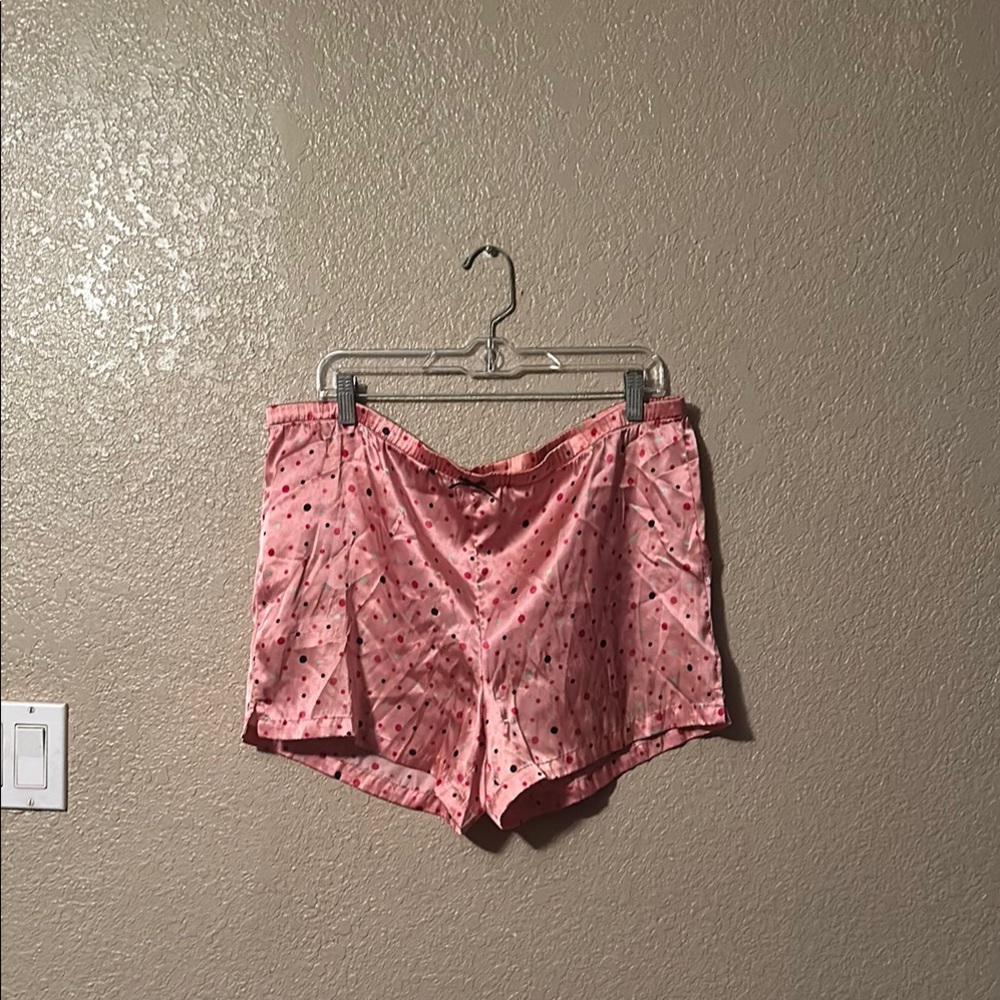 Pink Polka Dot Women's Sleep Shorts